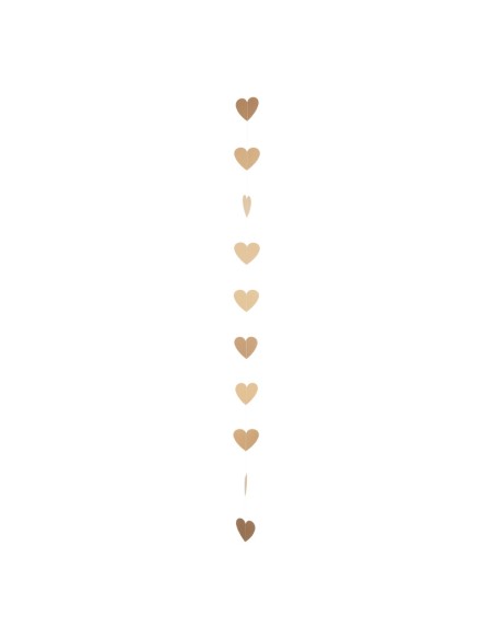 Guirnalda de corazones de papel para la decoración en del día de los enamorados
