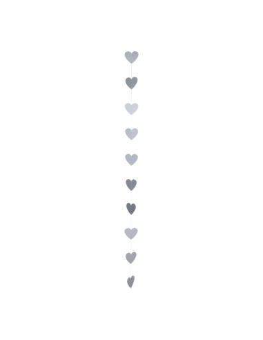 Guirnalda de corazones de papel para la decoración en del día de los enamorados
