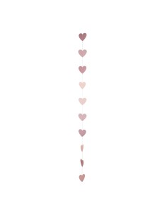 Guirnalda de corazones de papel para la decoración en del día de los enamorados