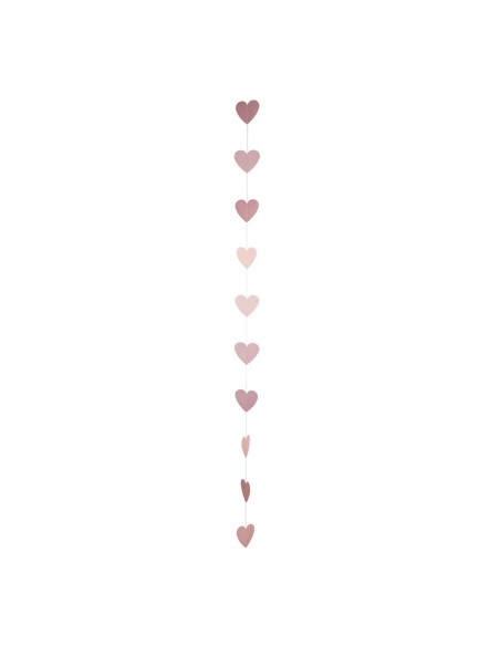 Guirnalda de corazones de papel para la decoración en del día de los enamorados