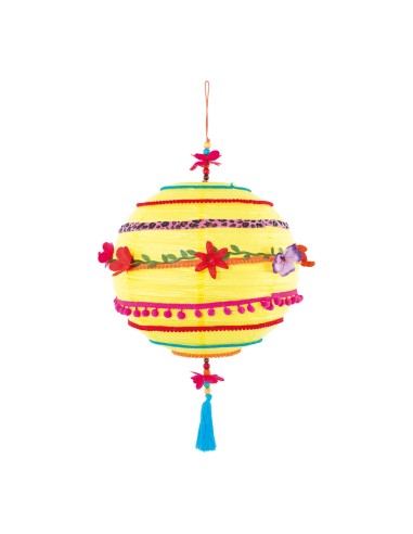 Lampara de papel para la decoración de verano en escaparates de tiendas o comercios
