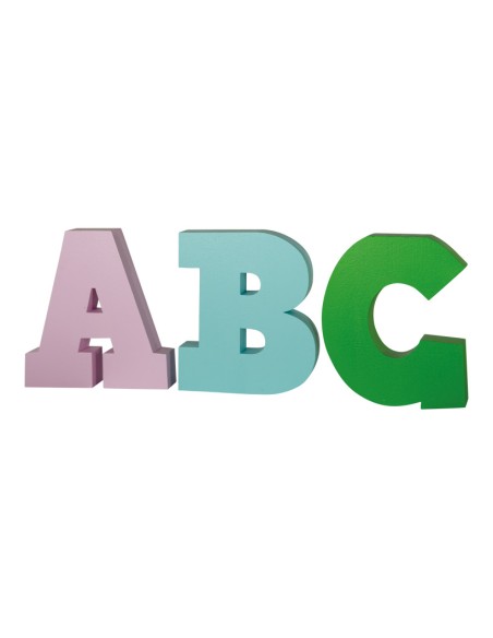 Letras abc para la decoración de verano en escaparates de tiendas o comercios