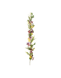 Guirnalda de flores con mariposas para escaparates veraniegos con helados en tiendas