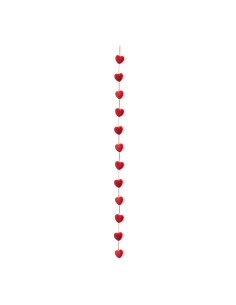 Guirnalda corazón de terciopelo para la decoración en del día de los enamorados