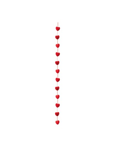 Guirnalda corazón de terciopelo para la decoración en del día de los enamorados