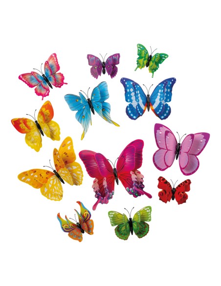 Mariposas 3D para la decoración de verano en escaparates de tiendas o comercios
