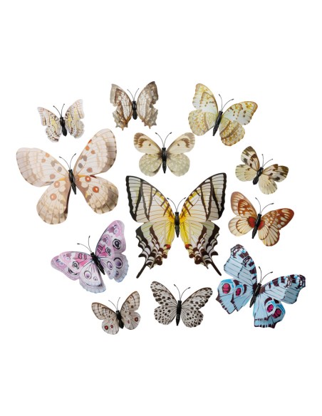 Mariposas 3D para la decoración de verano en escaparates de tiendas o comercios