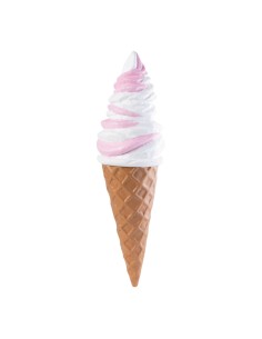 Helado suave para la decoración de verano en escaparates de tiendas o comercios