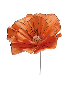 Flor fantasía de papel para la decoración de verano en escaparates de tiendas o comercios