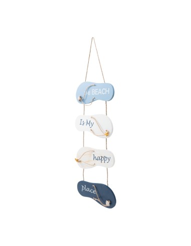 Percha con 4 chanclas para la decoración de verano en escaparates de tiendas o comercios