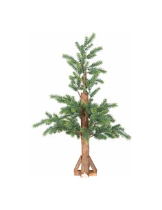 Abeto con base de madera triangular para escaparates de otoño en tiendas y centros comerciales