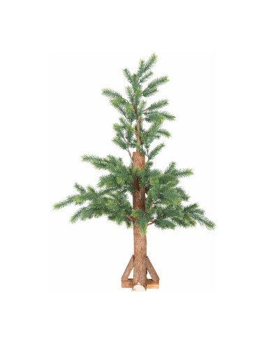 Abeto con base de madera triangular para escaparates de otoño en tiendas y centros comerciales