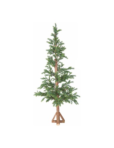 Abeto con base de madera triangular para escaparates de otoño en tiendas y centros comerciales