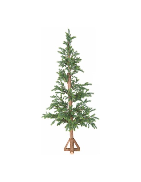 Abeto con base de madera triangular para escaparates de otoño en tiendas y centros comerciales