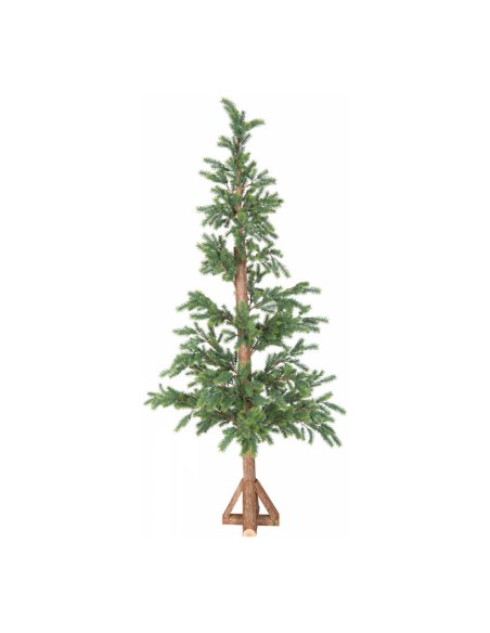 Abeto con base de madera triangular para escaparates de otoño en tiendas y centros comerciales