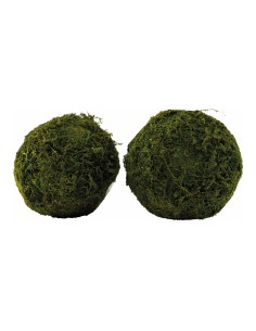 Bolas de musgo plástico para escaparates otoñales en tiendas y centros comerciales