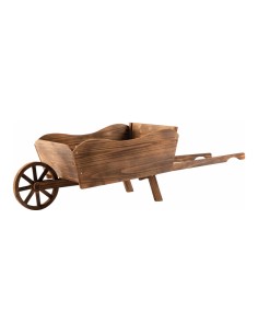 Carretilla de madera para la decoración de la vendimia en licorerías catas bodegas de vino