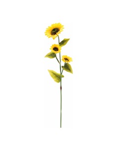 Girasol 3 flores con 4 hojas para la decoración otoñal de escaparates y espacios