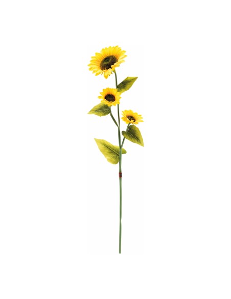 Girasol 3 flores con 4 hojas para la decoración otoñal de escaparates y espacios