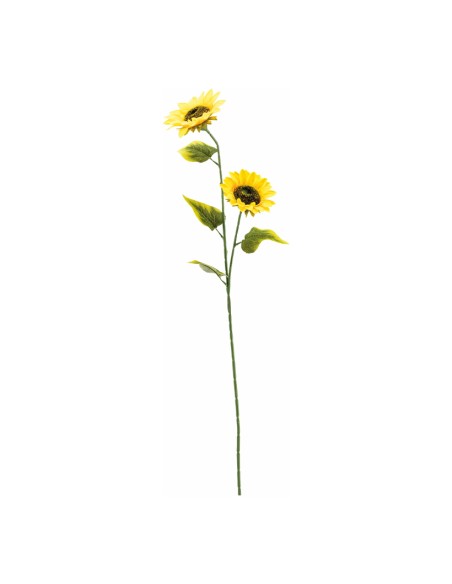 Girasol 2 flores con 4 hojas para la decoración de otoño en escaparates de tiendas o comercios