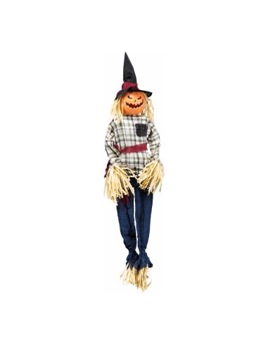 Espantapájaros cabeza calabaza Para escaparates y fiestas en Halloween
