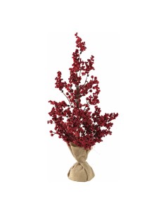 Árbol de bayas para la decoración de navidad con bolas y accesorios
