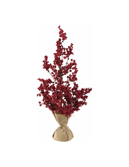 Árbol de bayas para la decoración de navidad con bolas y accesorios