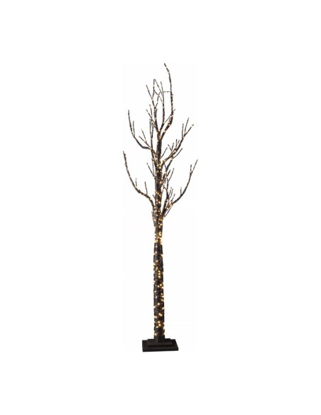 Árbol cartón LEDS para la decoración de navidad con bolas y accesorios