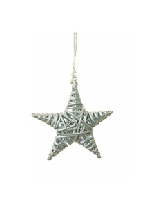 Estrella de mimbre para la decoración de centros comerciales calles y tiendas