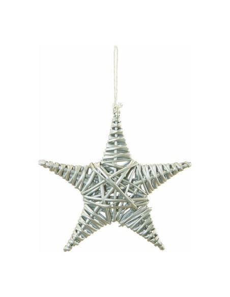Estrella de mimbre para la decoración de centros comerciales calles y tiendas