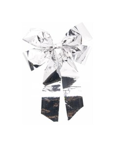 Lazo de papel metalizado para la decoración de árboles de navidad