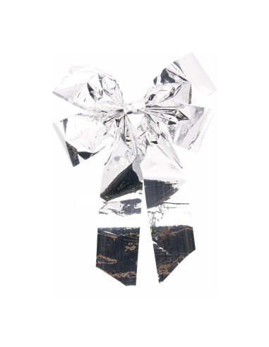 Lazo de papel metalizado para la decoración de árboles de navidad