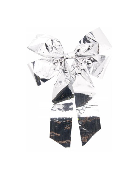 Lazo de papel metalizado para la decoración de árboles de navidad