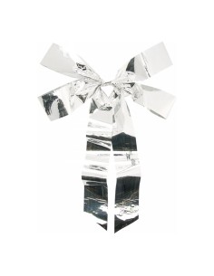 Lazo de papel metalizado para la decoración de árboles de navidad