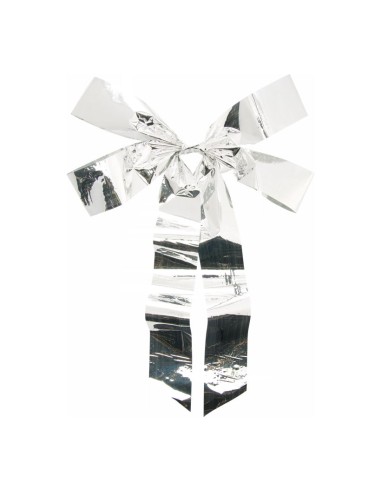 Lazo de papel metalizado para la decoración de árboles de navidad