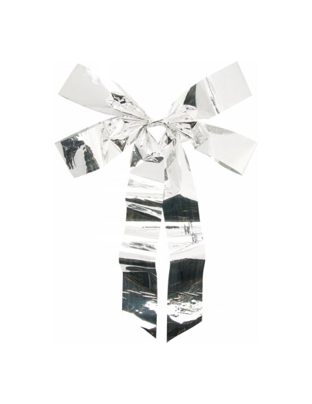 Lazo de papel metalizado para la decoración de árboles de navidad