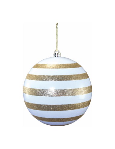 Bola de Navidad blanca/dorada para la decoración árboles navideños para tiendas y centros comerciales