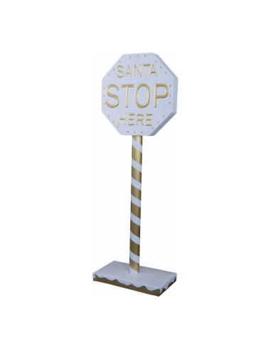 Señal de Stop Santa para la decoración navideña de centros comerciales calles tiendas