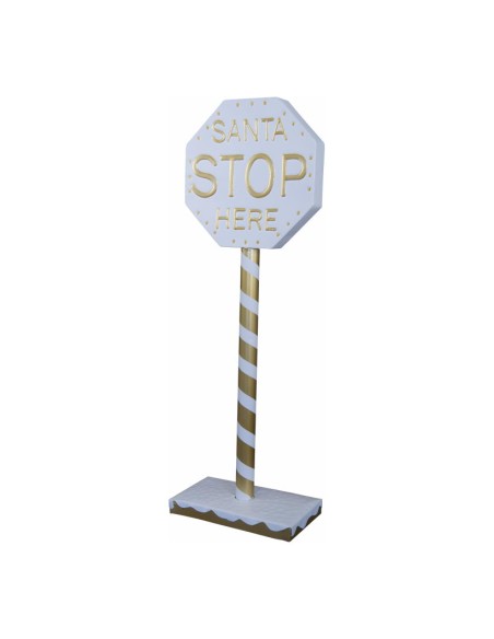 Señal de Stop Santa para la decoración navideña de centros comerciales calles tiendas