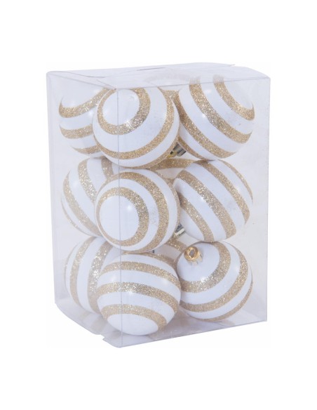 Bolas de Navidad blancas/doradas para la decoración árboles navideños para tiendas y centros comerciales