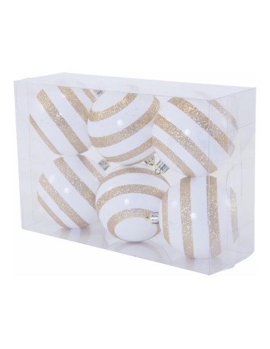 Bolas de Navidad blancas/doradas para la decoración árboles navideños para tiendas y centros comerciales