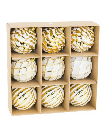 Bolas de Navidad blancas/doradas para la decoración árboles navideños para tiendas y centros comerciales