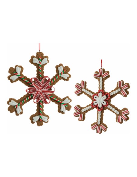 Pan de jengibre "copos de nieve" para la decoración navideña de centros comerciales calles tiendas