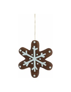 Pan de jengibre "copo de nieve" para la decoración navideña de centros comerciales calles tiendas