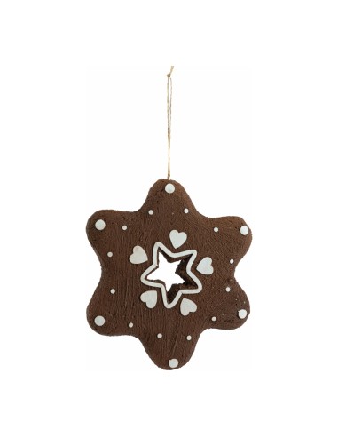 Pan de jengibre "copo de nieve" para la decoración navideña de centros comerciales calles tiendas