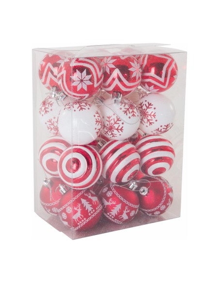 Bolas de Navidad rojo/blanco para la decoración árboles navideños para tiendas y centros comerciales