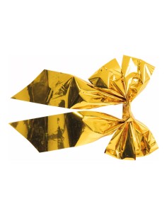 Lazo de papel metalizado para la decoración de árboles de navidad
