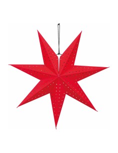 Estrella plegable 7 puntascartón/terciopelo para la decoración de centros comerciales calles y tiendas