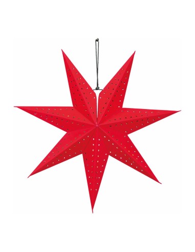 Estrella plegable 7 puntascartón/terciopelo para la decoración de centros comerciales calles y tiendas