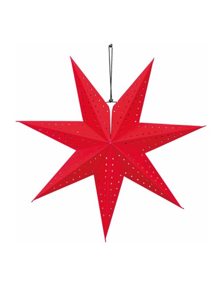 Estrella plegable 7 puntascartón/terciopelo para la decoración de centros comerciales calles y tiendas